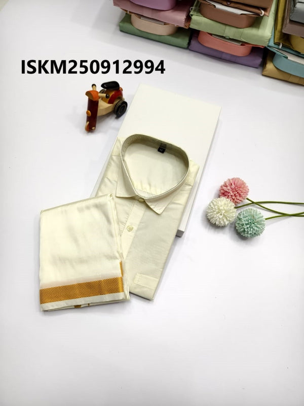 Men's Silk Shirt With Dhoti-ISKM250912994