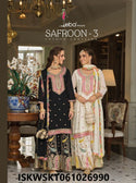 Embroidered Chinon Kurti With Skirt And Dupatta-ISKWSKT061026990