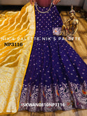 Banarasi Weaved Silk Anarkali With Banarasi Dupatta-ISKWAN0810NP3116