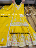 Embroidered Chinon Silk Kurti With Skirt And Silk Dupatta-ISKWSKT0810NP3054