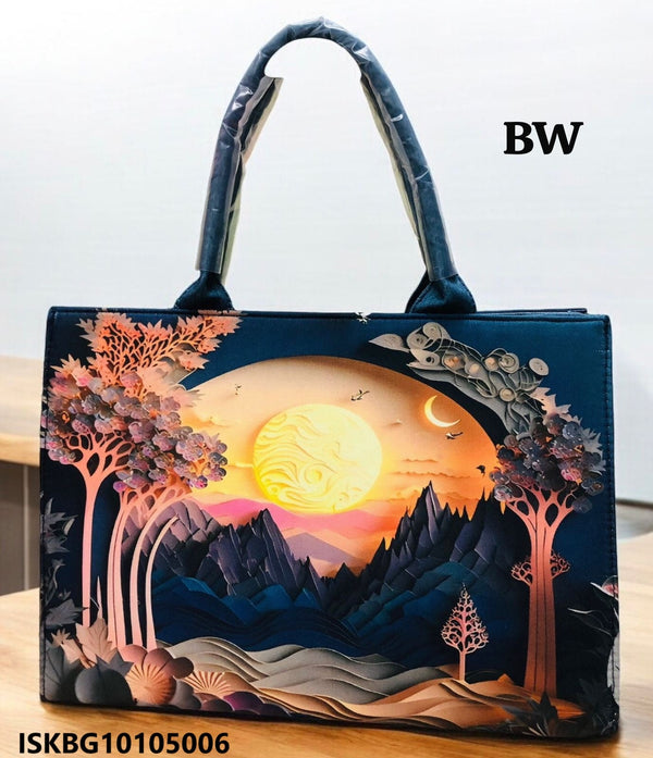 Printed Shoulder Handbag-ISKBG10105006