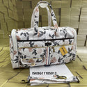 Flower Printed Leather Duffle Bag-ISKBG11105013