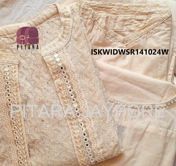 Embroidered Cotton Co-Ord Set-ISKWIDWSR141024W