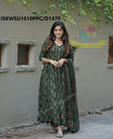 Ajrakh Printed Cotton Anarkali Kurti With Pant And Malmal Cotton Dupatta-ISKWSU1610PPC/D1470