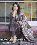 Handloom Cotton Kurti With Pant And Batik Printed Khadi Silk Dupatta-ISKWSU1610PPC/D1258