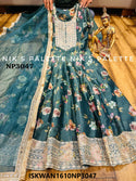 Digital Printed Tissue Organza Anarkali With Dupatta-ISKWAN1610NP3047