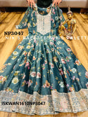 Digital Printed Tissue Organza Anarkali With Dupatta-ISKWAN1610NP3047