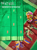 Khadi Silk Saree With Contrast Blouse-ISKWSR19101W4745