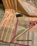 Handloom Kanchi Linen Silk Saree With Digital Printed Blouse-ISKWSR191014995