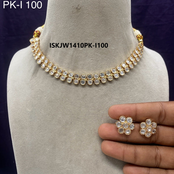 Kundan Jewelry Set-ISKJW1410PK-I100