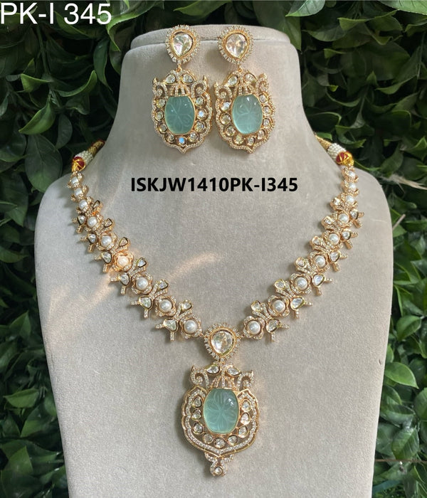 Kundan Jewelry Set-ISKJW1410PK-I345