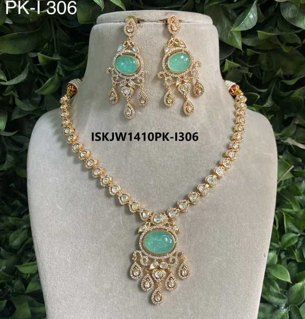 Kundan Jewelry Set-ISKJW1410PK-I306