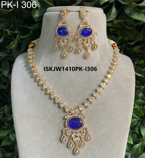 Kundan Jewelry Set-ISKJW1410PK-I306