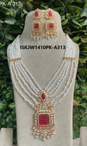 Kundan Jewelry Set-ISKJW1410PK-A313