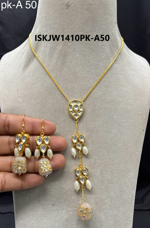 Kundan Jewelry Set-ISKJW1410PK-A50