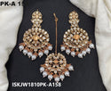 Kundan Earrings Set-ISKJW1810PK-A158