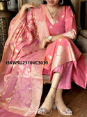 Banarasi Silk Kurti With Silk Pant And Jacquard Dupatta-ISKWSU2310VC3030