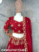 Embroidered Georgette Lehenga With Blouse And Dupatta-ISKWLH16111485