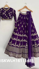 Embroidered Georgette Lehenga With Blouse And Dupatta-ISKWLH16111485