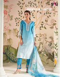 Ombre Silk Kurti With Pant And Printed Dupatta-ISKWSU281156116