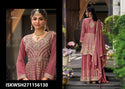 Embroidered Chinon Peplum Kurti With Sharara And Dupatta-ISKWSH271156130