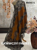 Sequined Velvet Stole-ISKWWC2911Nk0631