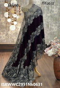 Sequined Velvet Stole-ISKWWC2911Nk0631