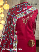 Embroidered Silk Kurti With Shantoon Bottom And Digital Printed Gaji Silk Dupatta-ISKWFBL2911Nk2032/Nk2160