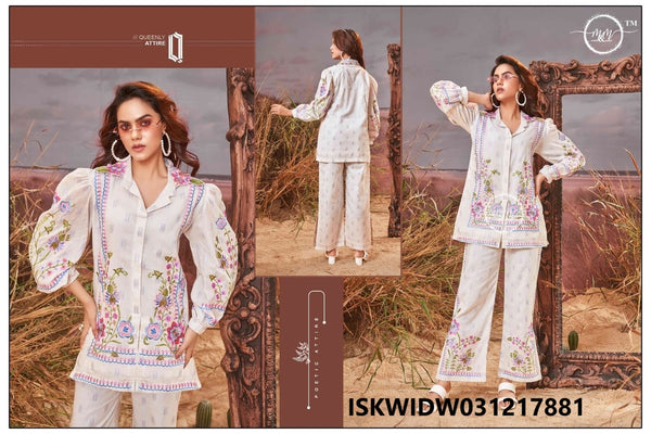 Embroidered Cotton Co-Ord Set-ISKWSU031217881