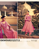 Embroidered Chinon Silk Anarkali Kurti With Pant And Dupatta-ISKWSU03125714