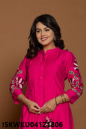 Embroidered Cotton Kurti With Pant-ISKWKU04121806