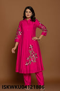 Embroidered Cotton Kurti With Pant-ISKWKU04121806