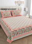 Printed Cotton Bedsheet With Pillow Cover-ISKBDS16121237