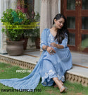 Embroidered Cotton Kurti With Pant And Malmal Cotton Dupatta-ISKWSU1612PPC/D1150