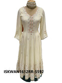 Embroidered Organza Anarkali Kurti With Dupatta-ISKWAN1612RR-5592