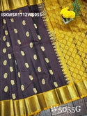 Handloom Kanchi Silk Saree With Contrast Plain Blouse-ISKWSR1712W5055