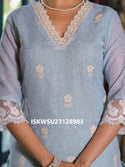 Digital Printed Linen Kurti With Cotton Pant And Dupatta-ISKWSU23128983