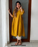 Embroidered Cotton Kurti With Pant-ISKWKU23128995