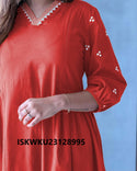 Embroidered Cotton Kurti With Pant-ISKWKU23128995