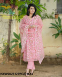 Embroidered Kota Doriya Kurti With Cotton Pant And Kota Doriya Dupatta-ISKWSU2312PPC/D1656