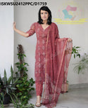 Chanderi Banarasi Silk Kurti With Silk Pant And Dupatta-ISKWSU2412PPC/D1759