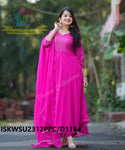 Georgette Anarkali Kurti With Pant And Dupatta-ISKWSU2312PPC/D1184