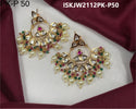 Kundan Earrings-ISKJW2112PK-P50