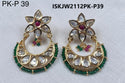 Kundan Earrings-ISKJW2112PK-P39