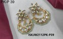 Kundan Earrings-ISKJW2112PK-P39