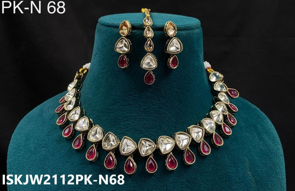 Kundan Jewelry Set-ISKJW2112PK-N68