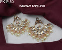 Kundan Earrings-ISKJW2112PK-P50