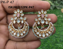 Kundan Earrings Set-ISKJW2512PK-P47