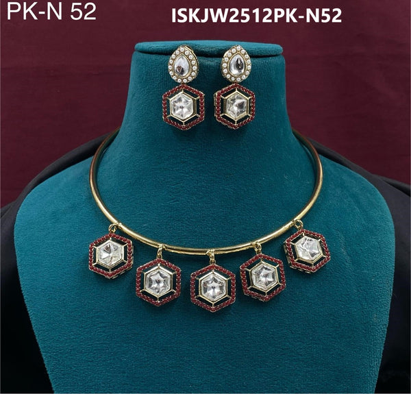 Kundan Jewelry Set-ISKJW2512PK-N52