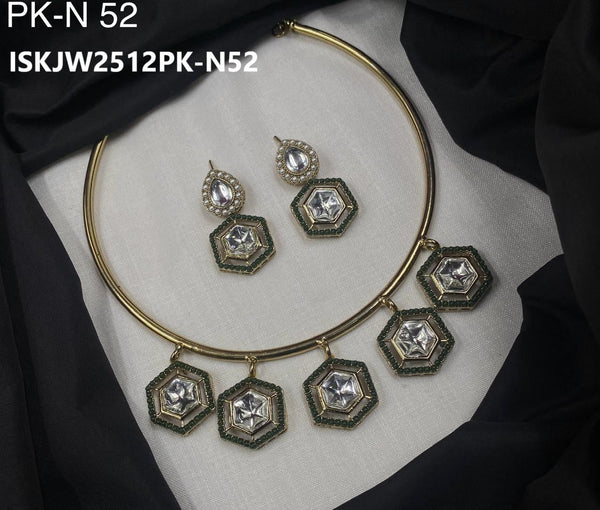 Kundan Jewelry Set-ISKJW2512PK-N52